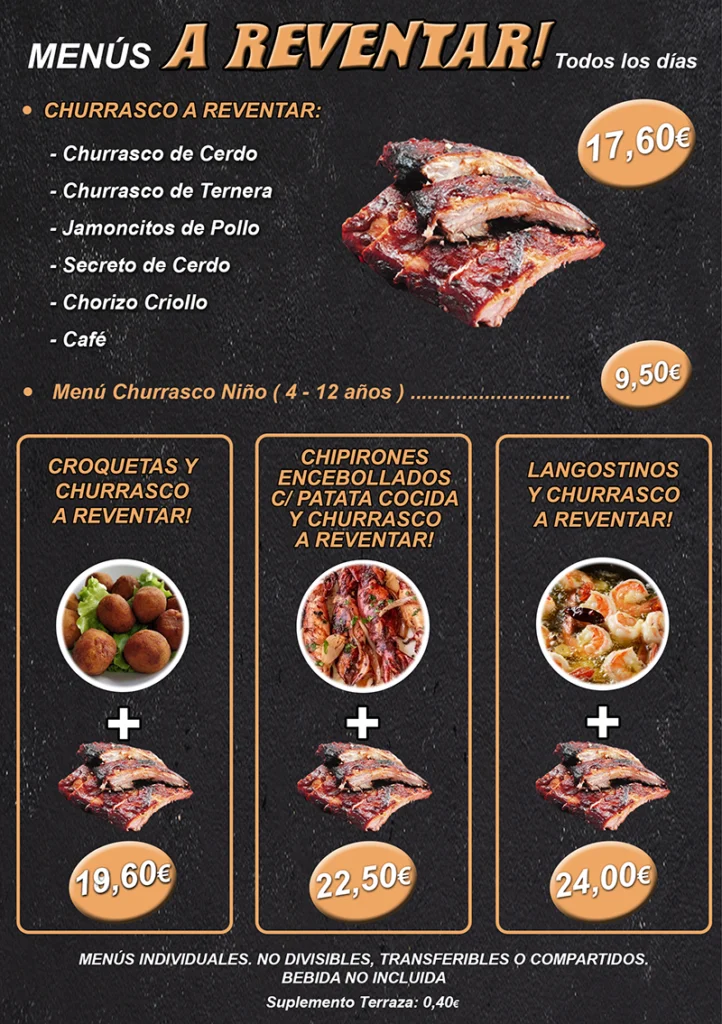 MENUS A REVENTAR octubre 2026